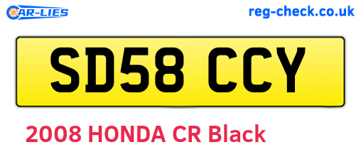 SD58CCY are the vehicle registration plates.