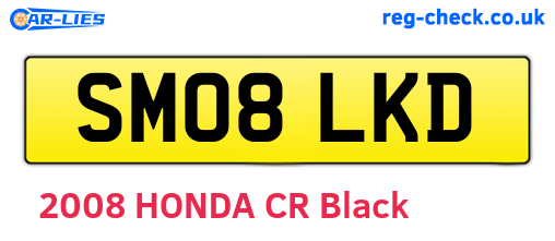 SM08LKD are the vehicle registration plates.