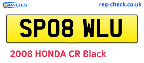 SP08WLU are the vehicle registration plates.