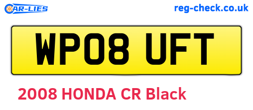 WP08UFT are the vehicle registration plates.