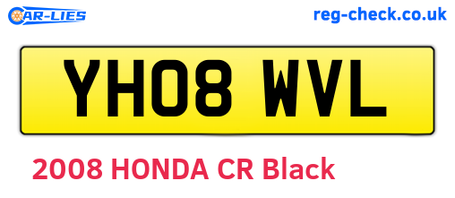 YH08WVL are the vehicle registration plates.