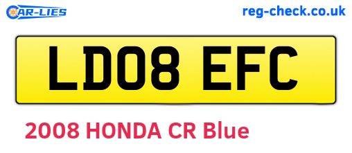LD08EFC are the vehicle registration plates.