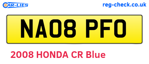 NA08PFO are the vehicle registration plates.