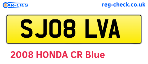 SJ08LVA are the vehicle registration plates.