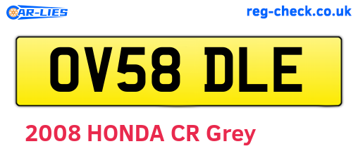 OV58DLE are the vehicle registration plates.