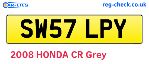 SW57LPY are the vehicle registration plates.