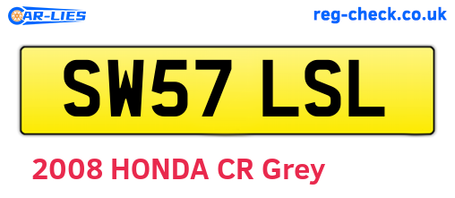 SW57LSL are the vehicle registration plates.