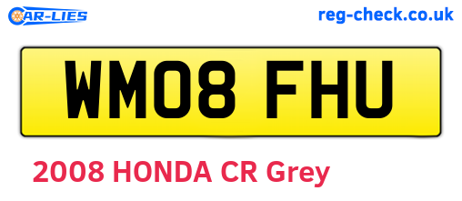 WM08FHU are the vehicle registration plates.
