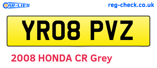 YR08PVZ are the vehicle registration plates.