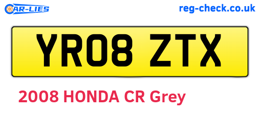 YR08ZTX are the vehicle registration plates.