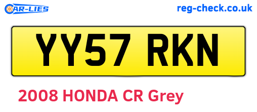 YY57RKN are the vehicle registration plates.