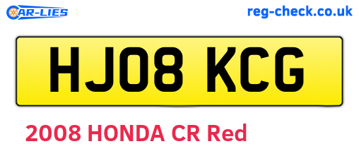 HJ08KCG are the vehicle registration plates.