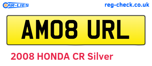 AM08URL are the vehicle registration plates.
