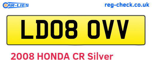 LD08OVV are the vehicle registration plates.