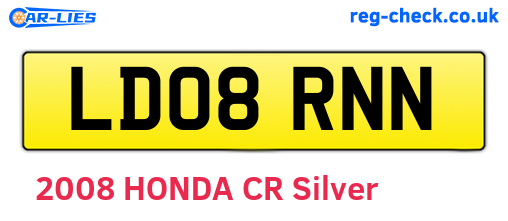 LD08RNN are the vehicle registration plates.