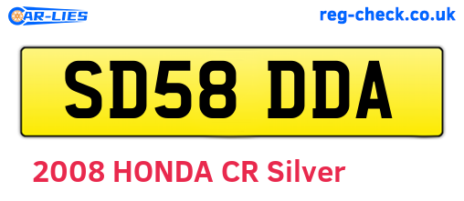 SD58DDA are the vehicle registration plates.