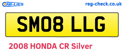 SM08LLG are the vehicle registration plates.