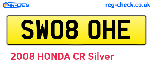 SW08OHE are the vehicle registration plates.