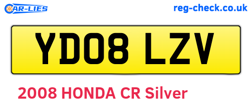YD08LZV are the vehicle registration plates.