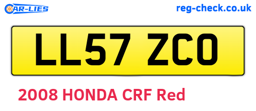 LL57ZCO are the vehicle registration plates.