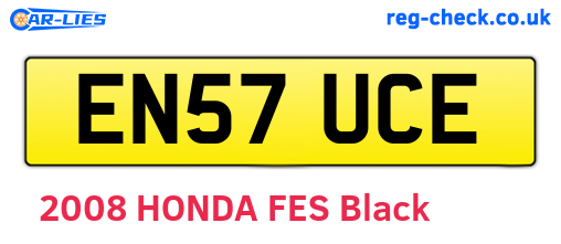 EN57UCE are the vehicle registration plates.