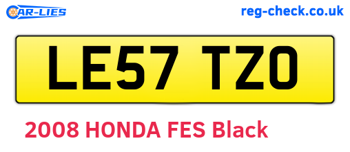 LE57TZO are the vehicle registration plates.