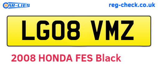 LG08VMZ are the vehicle registration plates.
