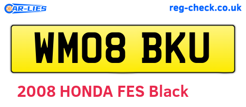 WM08BKU are the vehicle registration plates.