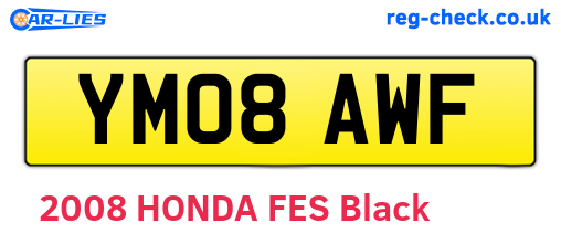 YM08AWF are the vehicle registration plates.