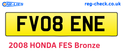 FV08ENE are the vehicle registration plates.