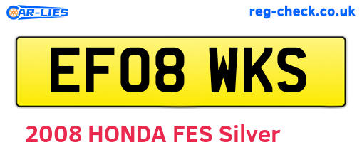 EF08WKS are the vehicle registration plates.