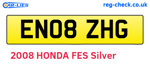 EN08ZHG are the vehicle registration plates.