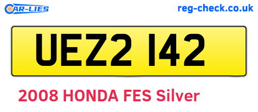 UEZ2142 are the vehicle registration plates.