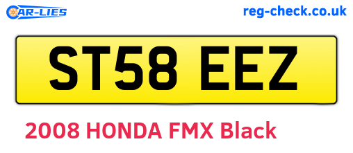 ST58EEZ are the vehicle registration plates.