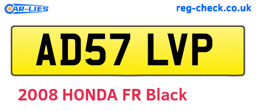 AD57LVP are the vehicle registration plates.