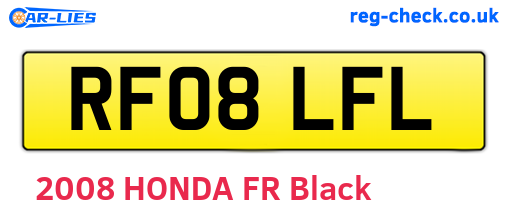 RF08LFL are the vehicle registration plates.