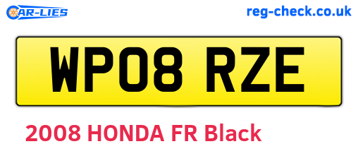 WP08RZE are the vehicle registration plates.