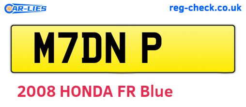 M7DNP are the vehicle registration plates.