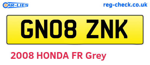 GN08ZNK are the vehicle registration plates.