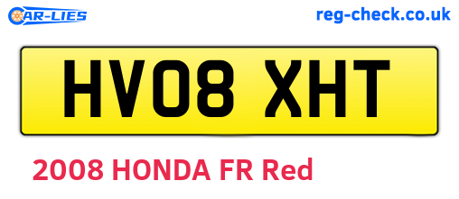 HV08XHT are the vehicle registration plates.