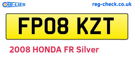 FP08KZT are the vehicle registration plates.