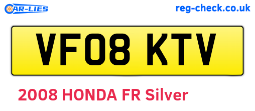 VF08KTV are the vehicle registration plates.