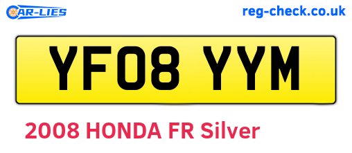 YF08YYM are the vehicle registration plates.