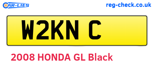 W2KNC are the vehicle registration plates.