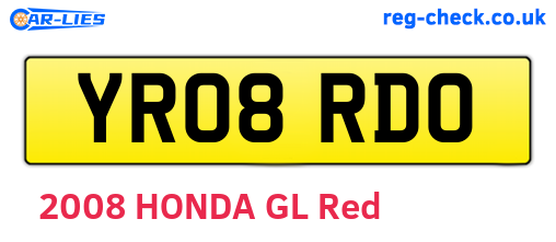YR08RDO are the vehicle registration plates.