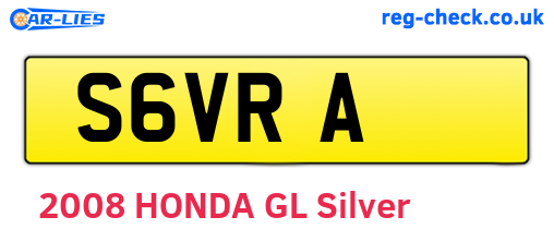 S6VRA are the vehicle registration plates.