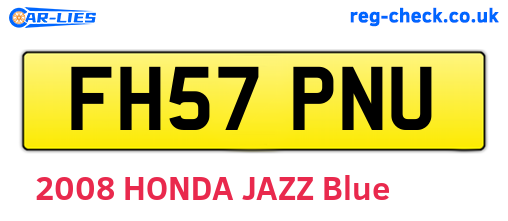 FH57PNU are the vehicle registration plates.