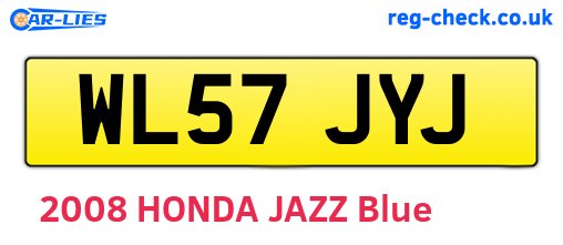 WL57JYJ are the vehicle registration plates.