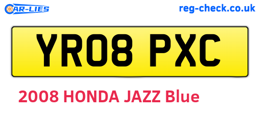 YR08PXC are the vehicle registration plates.