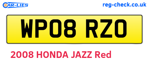 WP08RZO are the vehicle registration plates.